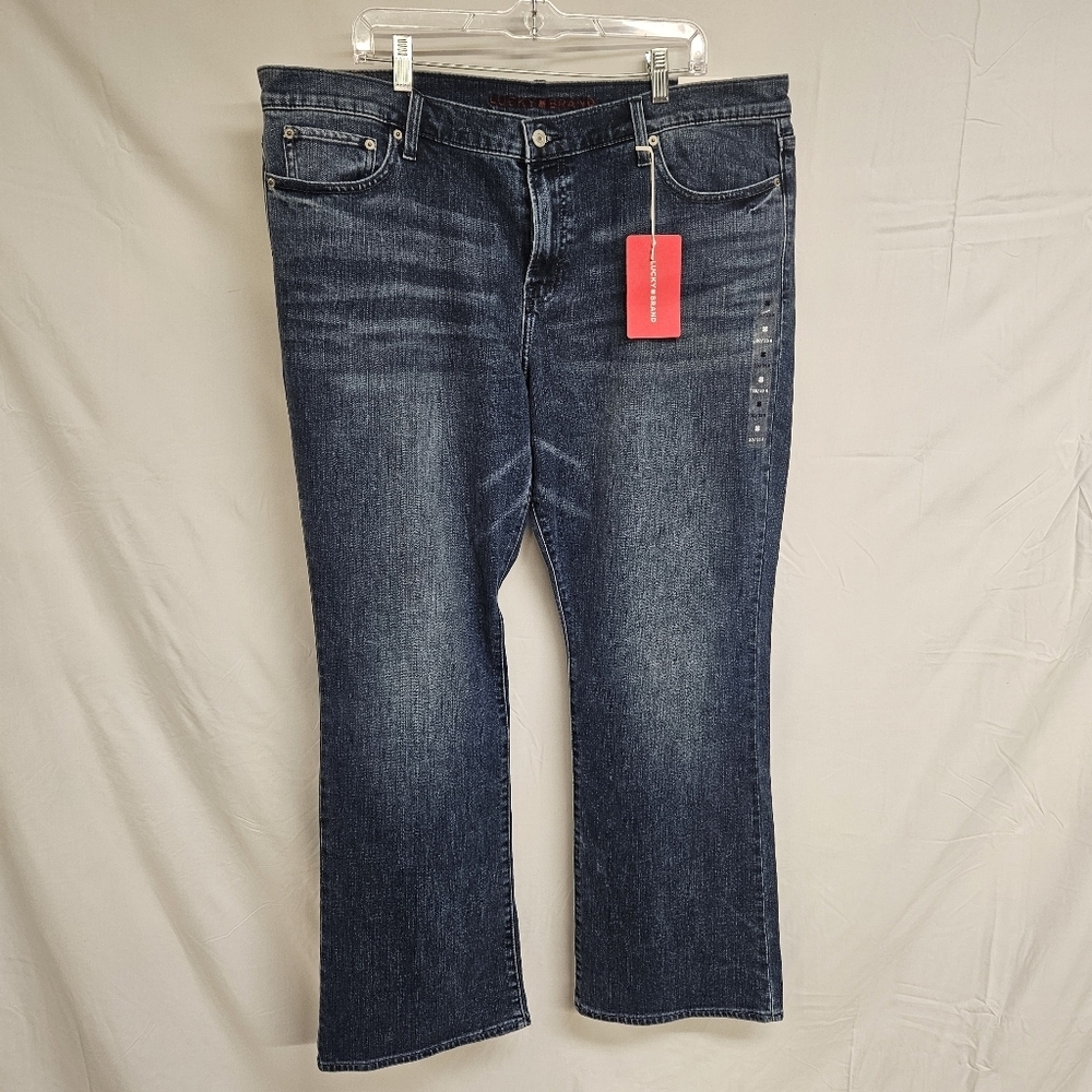 Lucky Brand Sweet Mid Rise Boot Denim Jeans Women's 20/35R Trail Mix Button Zip